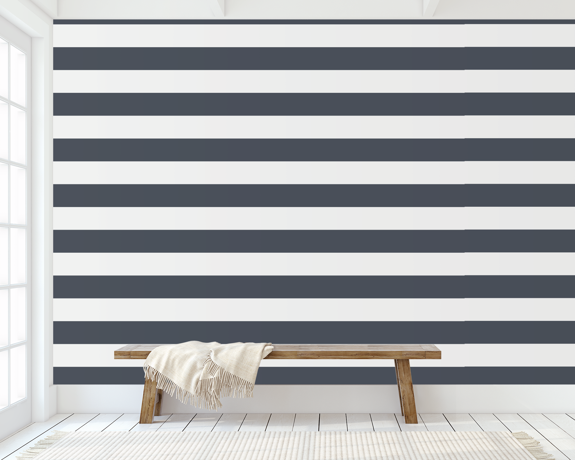 Broad Stripes Peel And Stick Removable Wallpaper | Love vs. Design